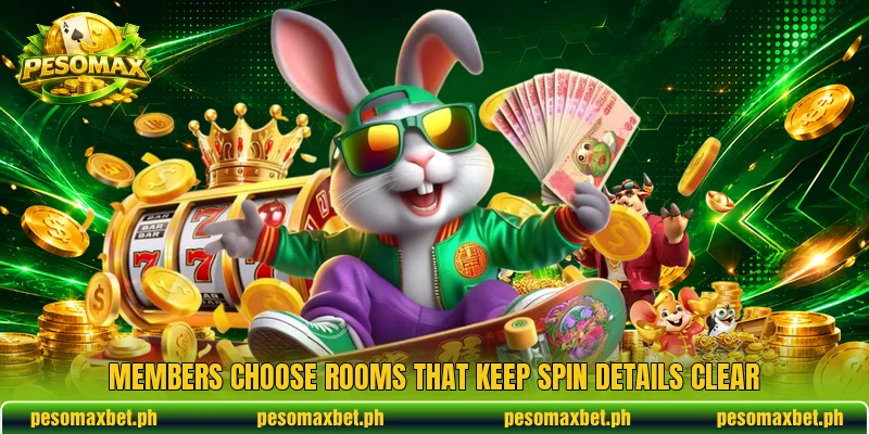 Members choose rooms that keep spin details clear Members choose rooms that keep spin details clear
