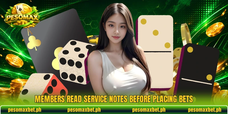 Members read service notes before placing bets