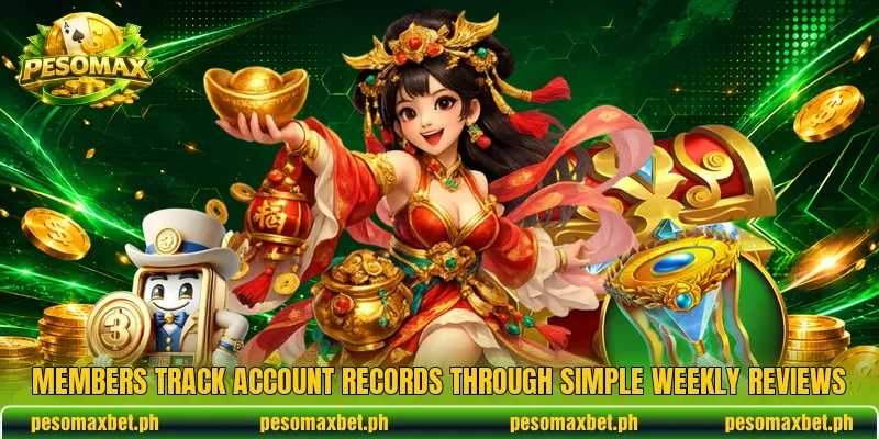 Members track account records through simple weekly reviews