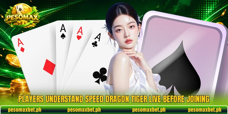Players understand Speed Dragon Tiger Live before joining